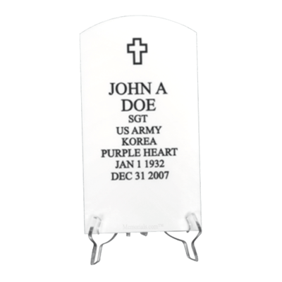 Veteran White Headstone Plaque